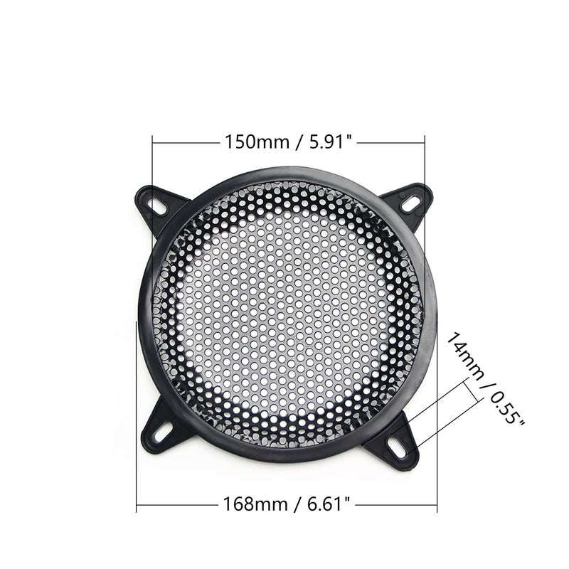 Fielect 6.5in Circle Speaker Mesh Cover Subwoofer Guard - Image 2